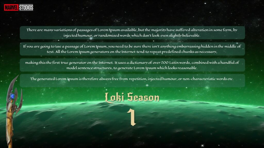 Loki season 1 template