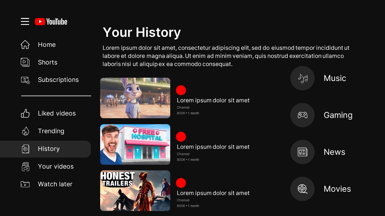 youtube history template