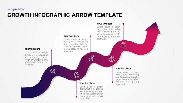 growth arrow infographic template