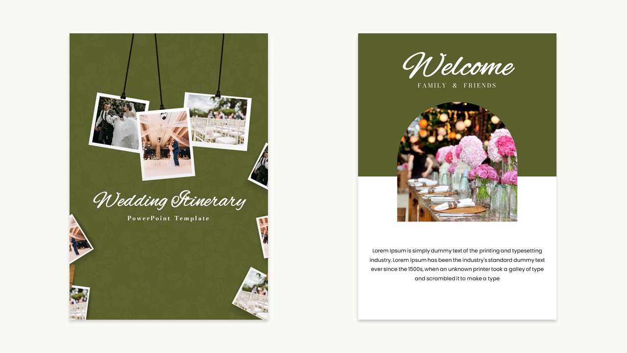wedding itinerary guide template