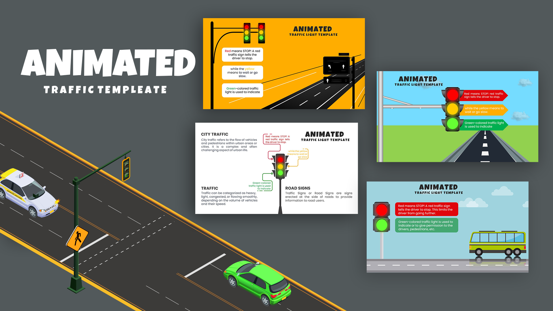 animated traffic template