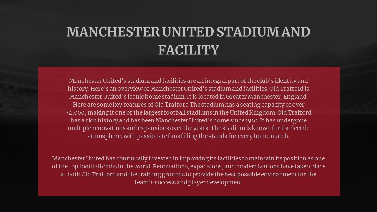 Manchester united stadium