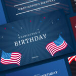 Plantilla de cumpleaños de Washington