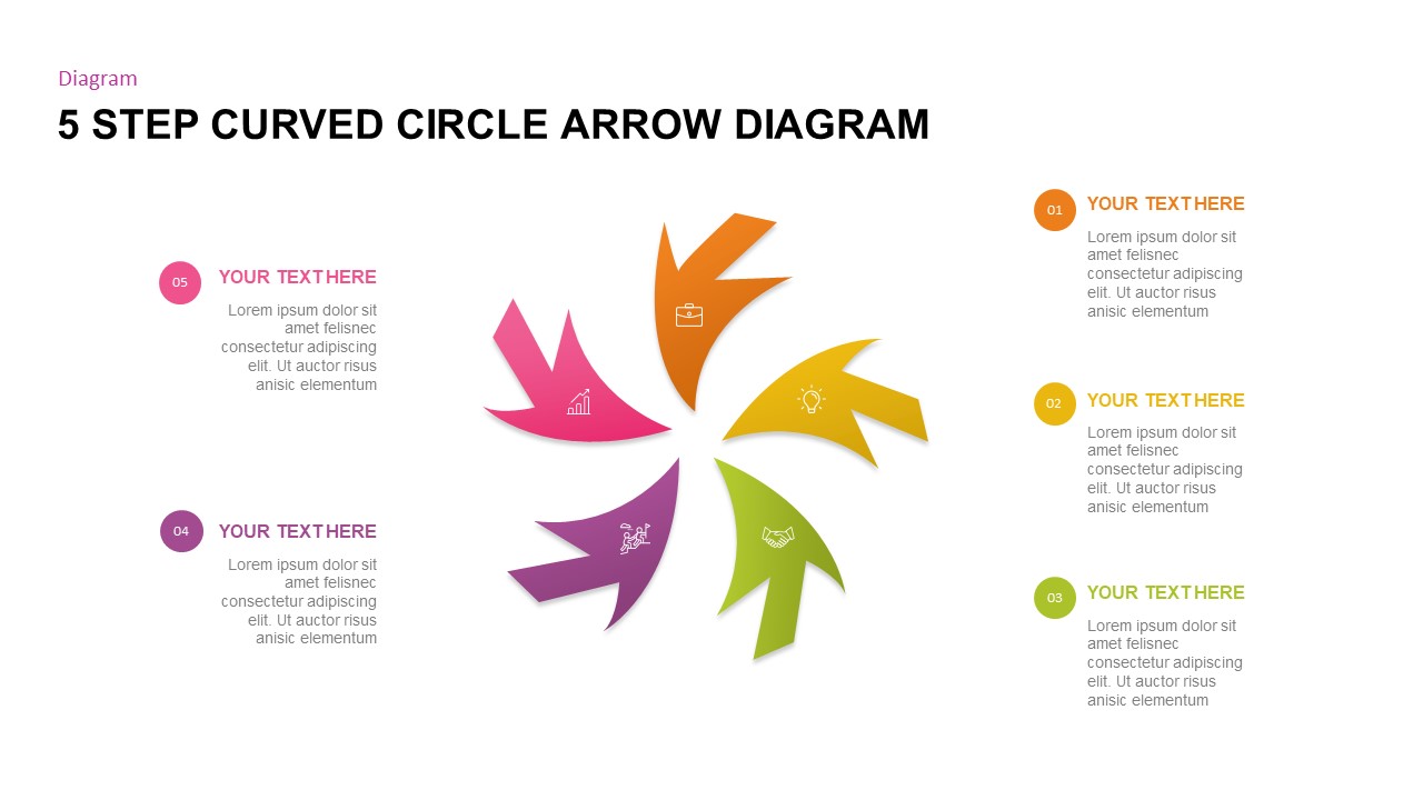 curved arrow diagram template