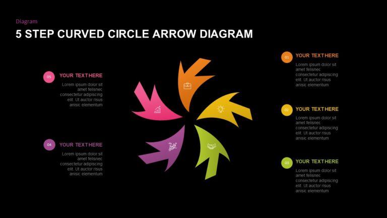 Free Simple Curved Arrow Diagram PowerPoint & Google Slides