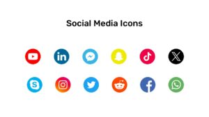colorful social media icons