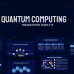 Plantilla de PowerPoint de computación cuántica