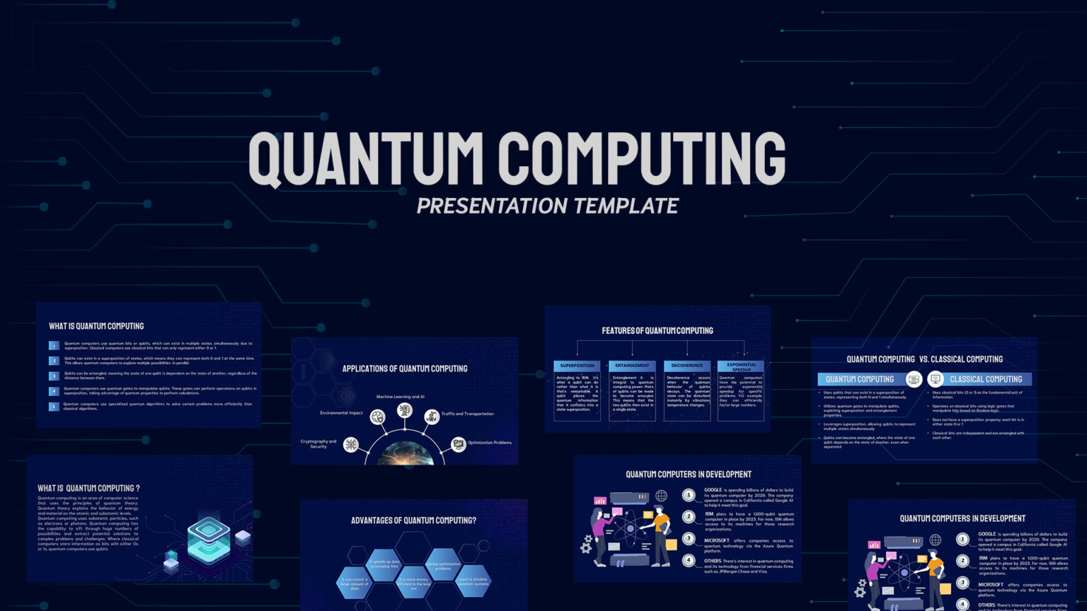 Free Quantum Computing PowerPoint Template & Google Slides