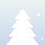 Free White Christmas Tree Background PowerPoint & Google Slides