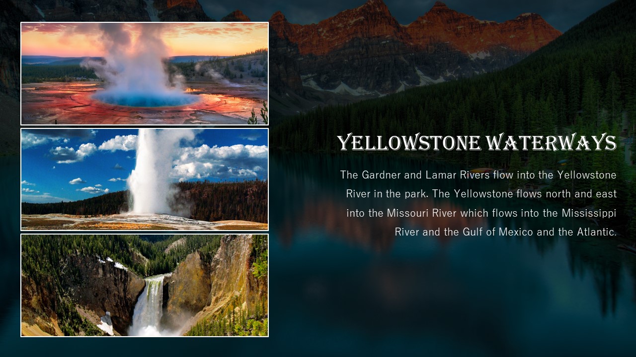 Yellowstone national park waterfalls