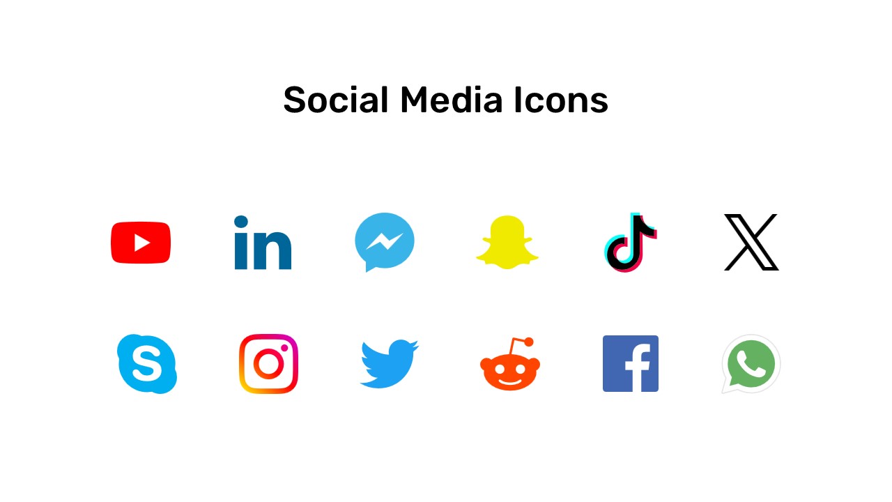 social media icons ppt