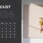 simple August 2024 calendar