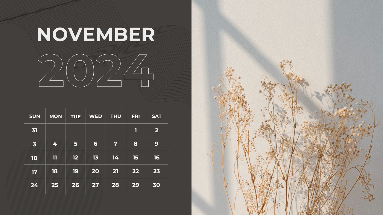 simple november 2024 calendar
