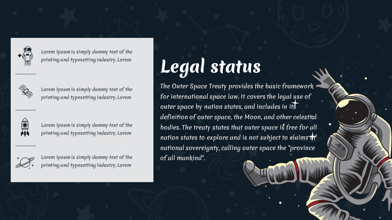 Space legal status