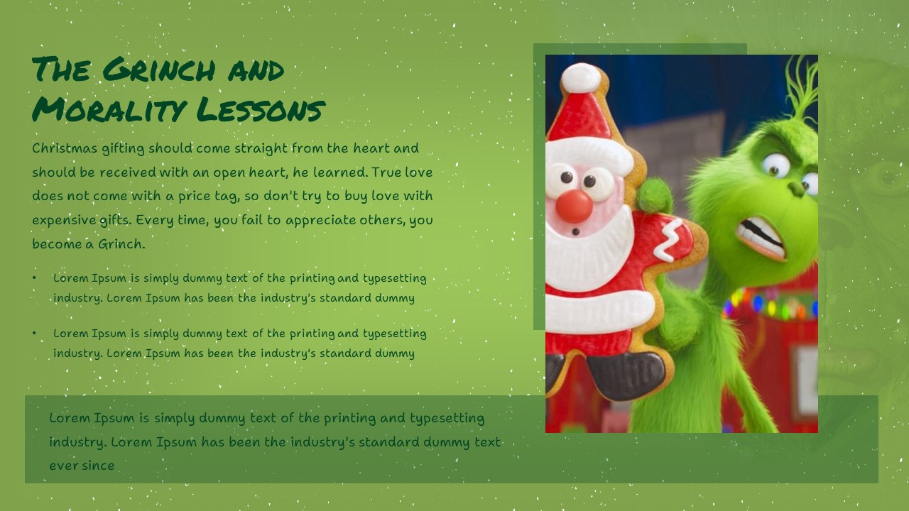 The Grinch Movie moral lessons