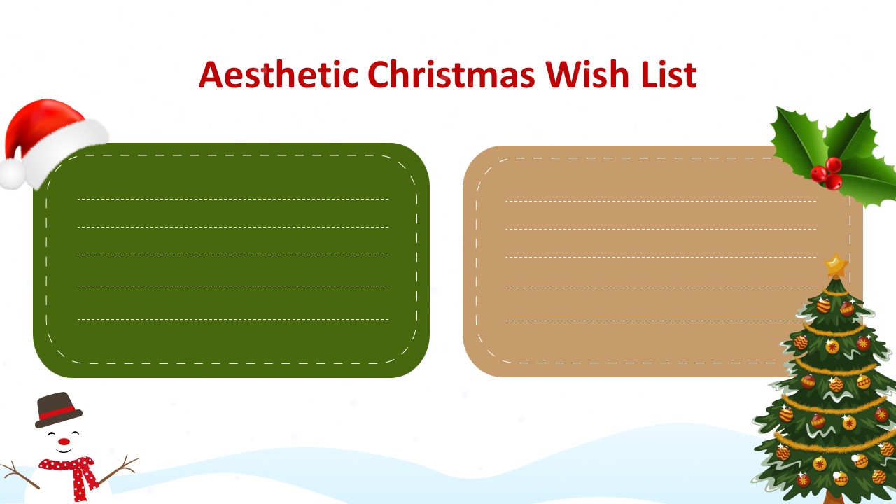 aesthetic christmas wish list