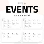 Calendario de eventos gratis 2024