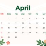 Plantilla de calendario de abril de 2024