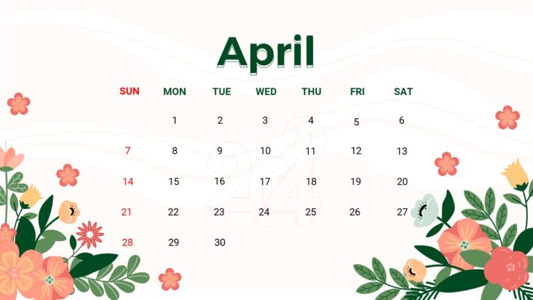april 2024 calendar template