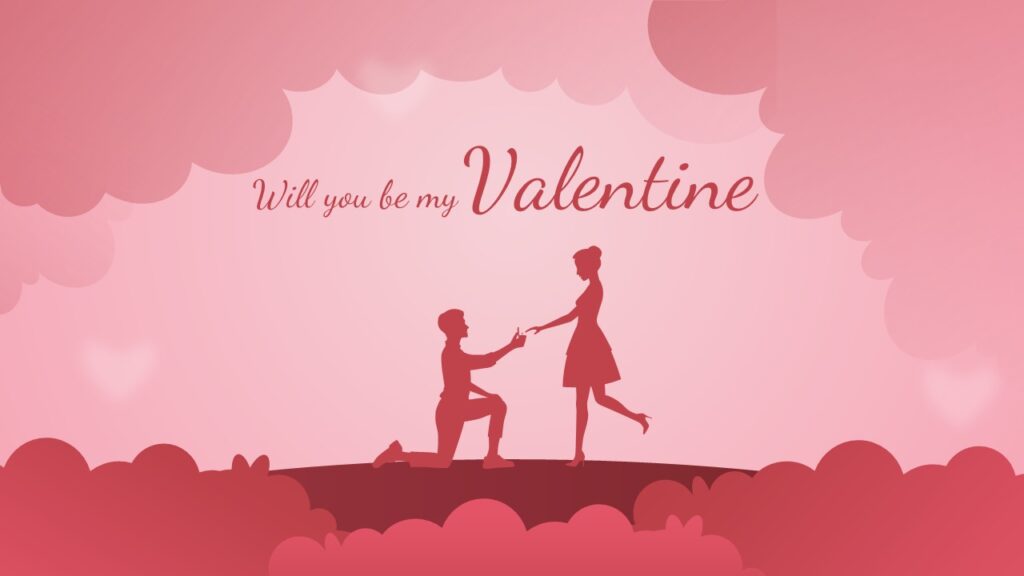 Free Will You Be My Valentine? Happy Valentine Day Template