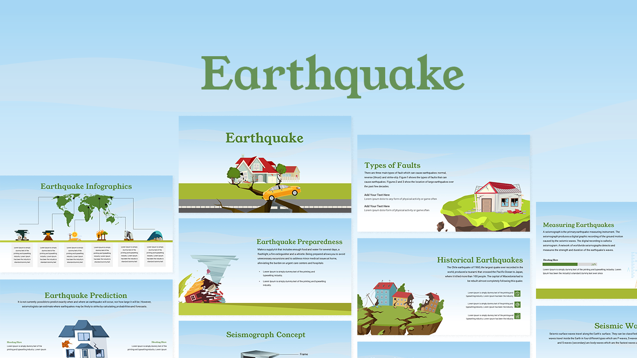 Earthquake presentation template