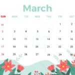 Plantilla de calendario de marzo de 2024