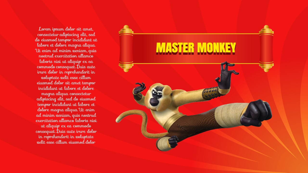 master monkey kung fu panda