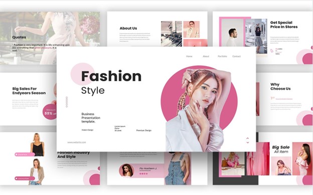 pink theme business templates