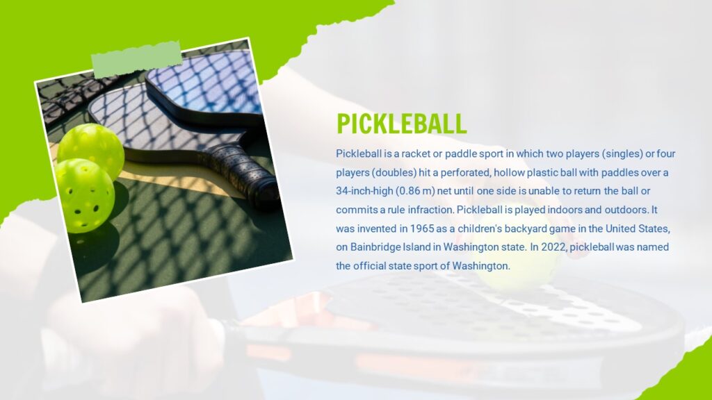 Free Pickleball Google Slides & PowerPoint Template