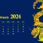 Calendario del año lunar chino de febrero de 2024