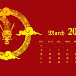 Chinese New Year March 2024 calendar