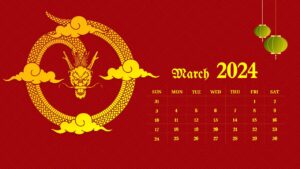 Chinese New Year March 2024 calendar