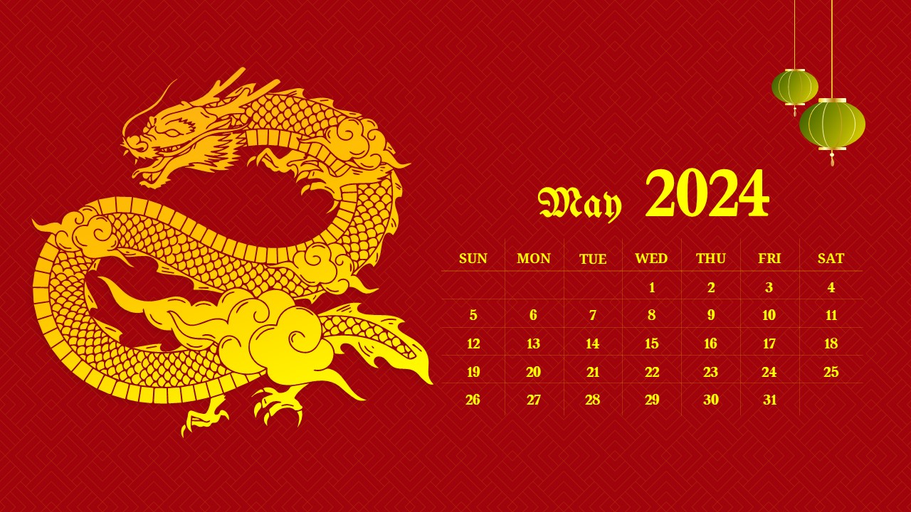 Free Chinese Lunar New Year 2024 Calendar Template