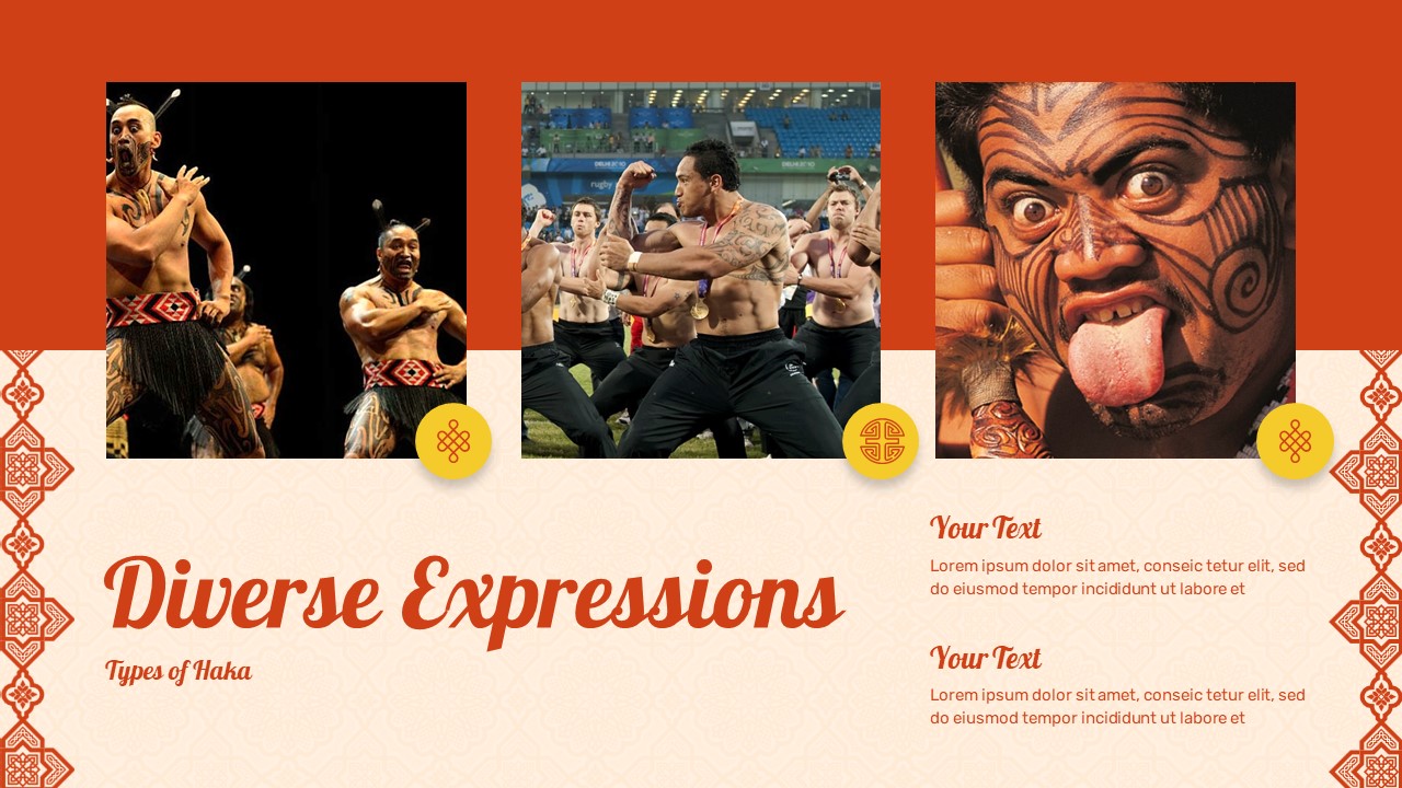Maori Haka dance expressions