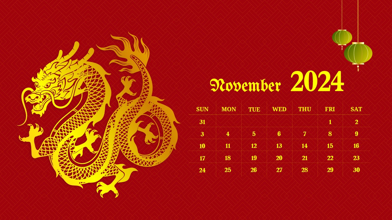 November 2024 Chinese New Year Calendar