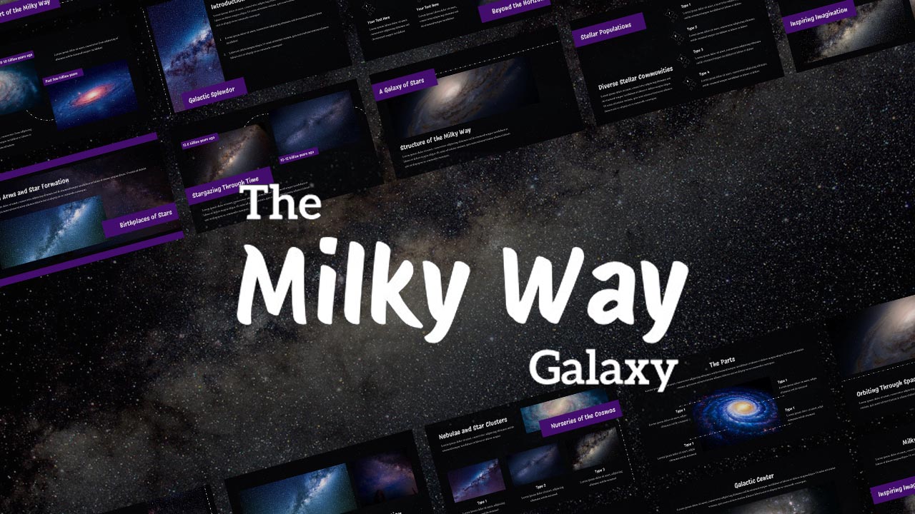 Plantilla gratuita de galaxia de la Vía Láctea