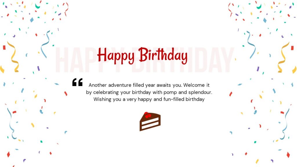 Free Happy Birthday Wishes PPT Presentation And Google Slides