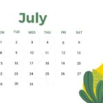 Plantilla de calendario de julio de 2024