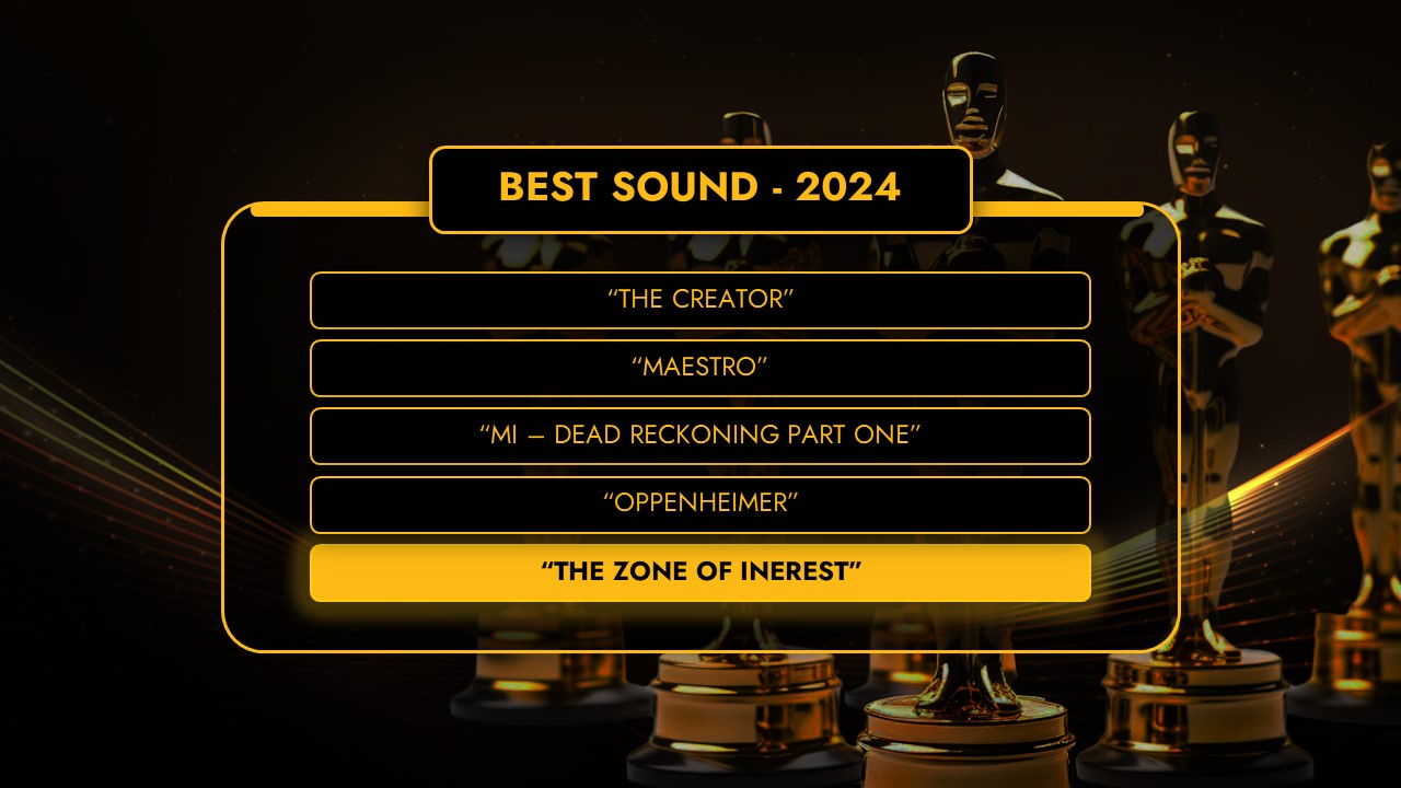 Oscars 2024 best sound award template