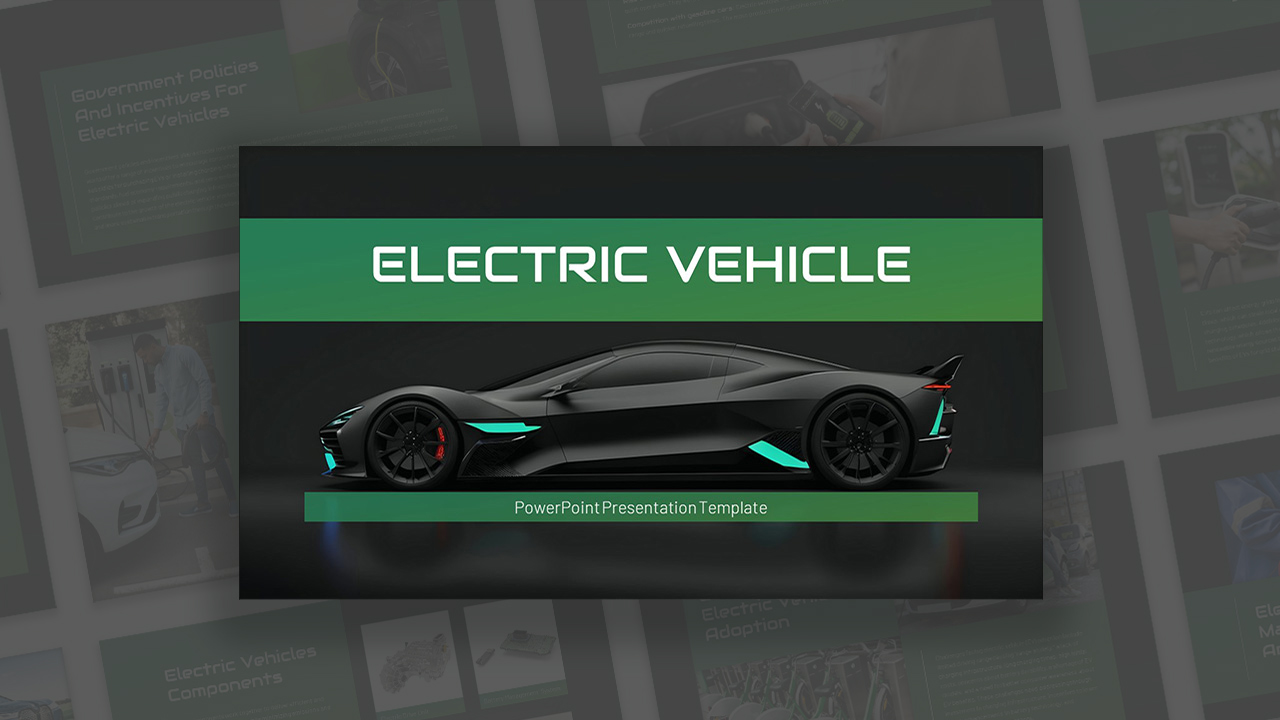 Plantilla de PowerPoint para vehículos eléctricos