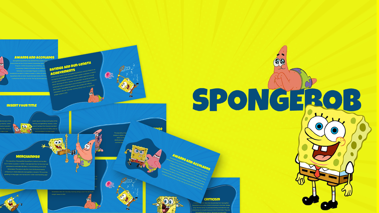 cute SpongeBob template with animation