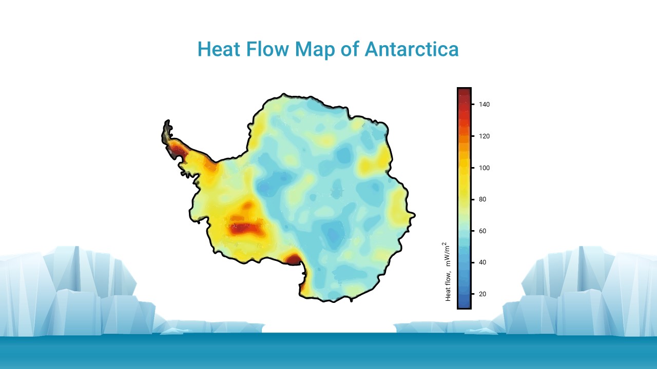 Antarctica Heat Flow Map