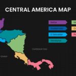 Plantilla de mapa de América Central