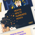 Plantilla del mes de concientización sobre la salud mental