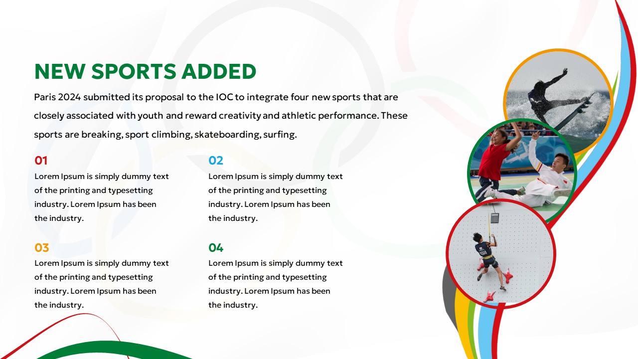 News sports added in Olympics