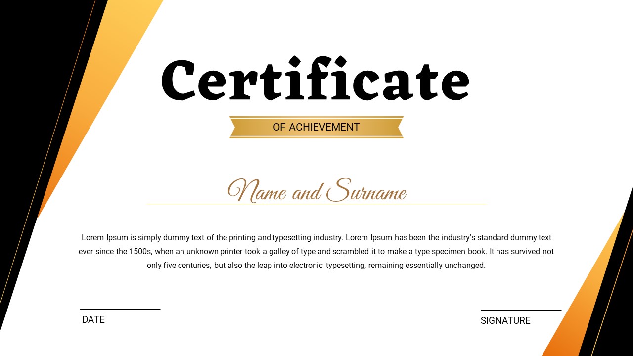 Printable certificate of completion