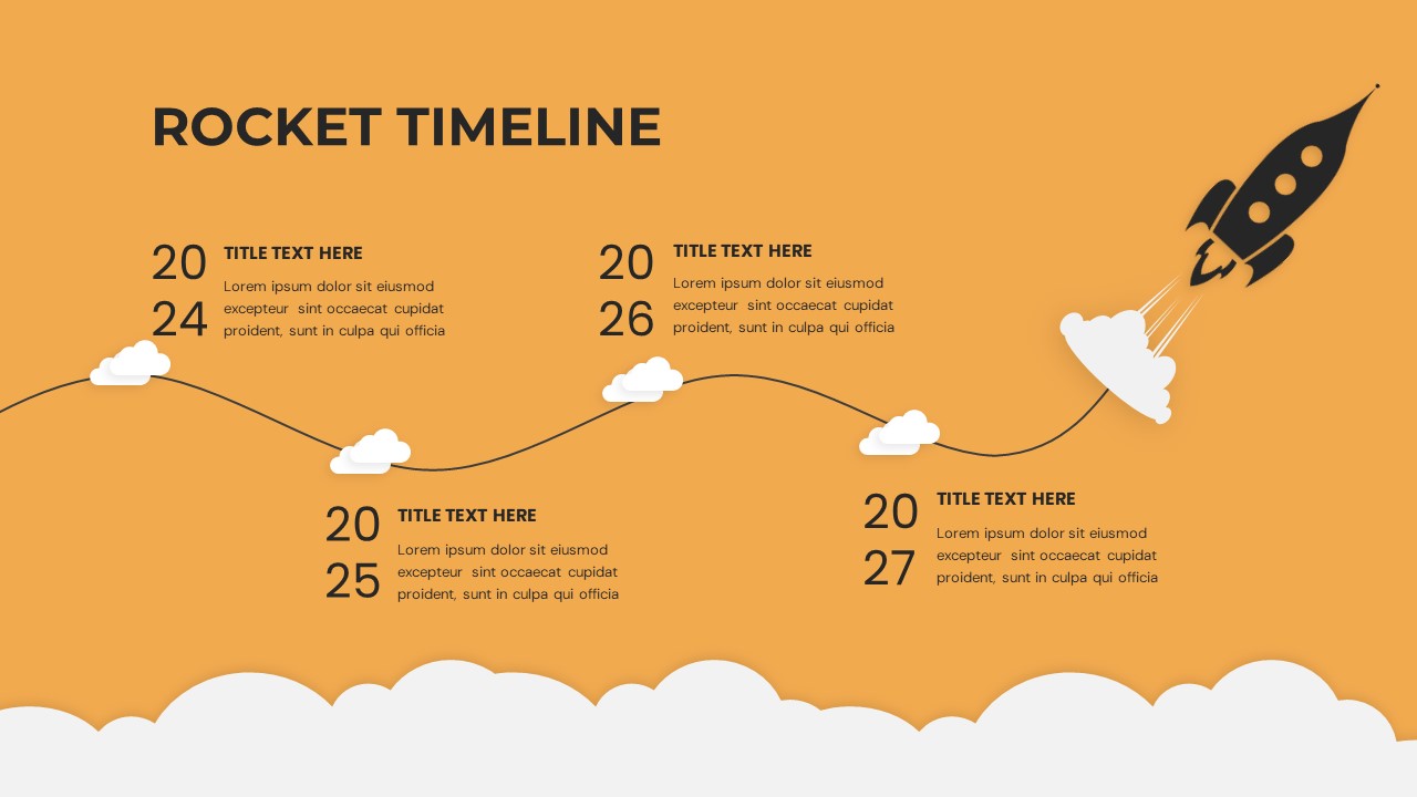 rocket timeline infographics