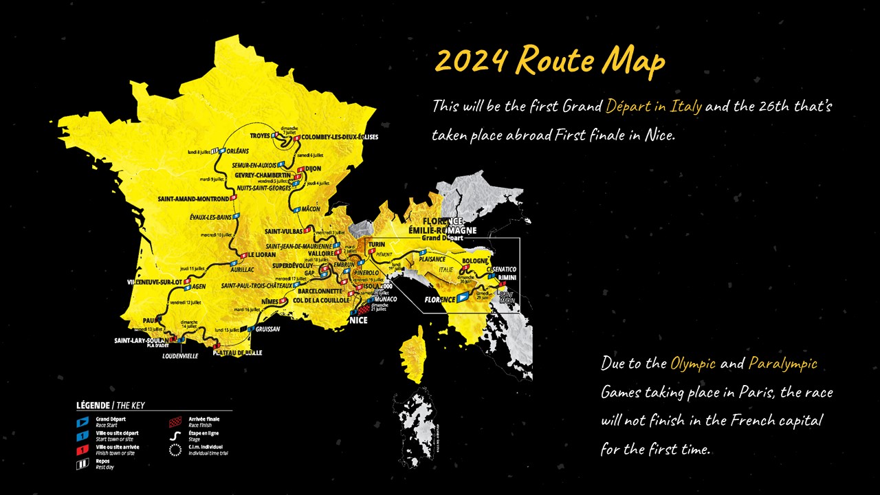 Tour de france 2024 map