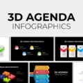 3d Agenda infographics cover images