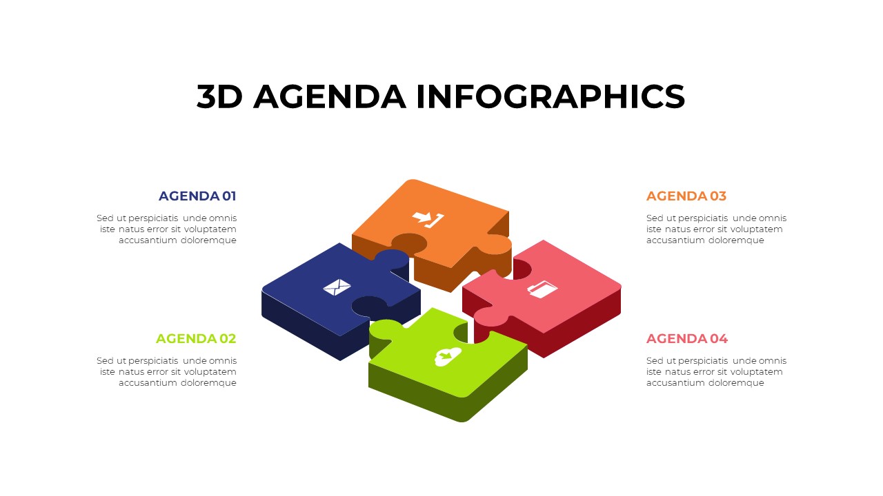 3d agenda infographics